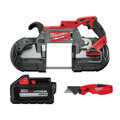 Milwaukee Tool M18 FUEL Bandsaw + XC6.0 Battery + Knife 2729-20, 48-11-1865, 48-22-1505