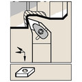 Widia Toolholder, ISO, D-Style Clamping DVVNN163DKC3