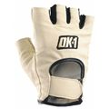 Ok-1 Leather Glove, Padded Palm, Tan, L, PR OK-WGS-TAN-L