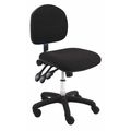 Benchpro Fabric Task Chair, 17" to 22", No Arms, Black LNS-F-TLC-WW-BLACK