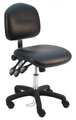 Benchpro Ergonomic Chair, Vinyl, 17" to 22" Height, Black LNS-DCR-TLC-WW-BLACK