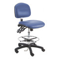 Benchpro Ergonomic Chair, Vinyl, 21" to 31" Height, Blue LNT-DCRB-TLC-WW-BLUE