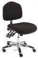Benchpro Ergonomic Chair, Fabric, 17" to 22" Height, Black WAS-DF-TLC-WW-BLACK