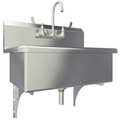 Sani-Lav 20 in W x 31 in L x 18 1/2 in H, Wall Mount, Scrub Sink 532F