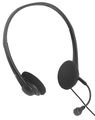 Clearsounds Corded Headset, Binaural, Black, Plastic HD500