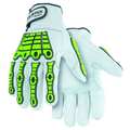 Hexarmor Hi-Vis Cut Resistant Impact Gloves, A8 Cut Level, Uncoated, XL, 1 PR 4080-XL (10)