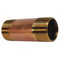 Jones Stephens Red Brass Pipe Nipple, Lead Free, 2" x 6" N29010