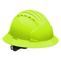 Pip Full Brim Hard Hat, Type 1, Class E, Ratchet (6-Point), Neon Yellow 280-EV6161-LY