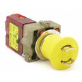 Rees Lockable Push Button w/1 NC, 22mm, Yellow 22102014