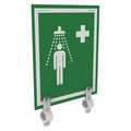 Hughes Safety Showers Safety Shower Sign, Universal, Brackets S-BRAC-SIGN-UNH