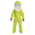 Dupont Encapsulated Suit, Yellow, Tychem(R) 10000, Hook-and-Loop TK586SLYLG000100