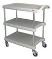 Metro Utility Cart with Lipped Plastic Shelves, Polymer (Shelf), Flat, 3 Shelves, 400 lb MY1627-34G