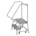 Tri-Arc 52 in H Aluminum Rolling Ladder, 2 Steps, 350 lb Load Capacity WLAR102165