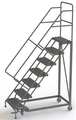 Tri-Arc 106 in H Steel Configurable Rolling Ladder, 7 Steps UKDEC107242