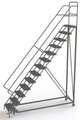 Tri-Arc 166 in H Steel Configurable Rolling Ladder, 13 Steps, 450 lb Load Capacity UKDEC113242