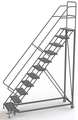 Tri-Arc 146 in H Steel Configurable Rolling Ladder, 11 Steps UKDEC111246