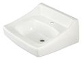Toto White Bathroom Sink, Vitreous China, Wall Mount Bowl Size 14-3/4" LT307#01