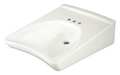 Toto White Bathroom Sink, Vitreous China, Wall Mount Bowl Size 15" LT308.4#01