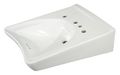 Toto White Bathroom Sink, Vitreous China, Wall Mount Bowl Size 15" LT308.11#01