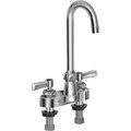 Zurn Lever Handle 4" Mount, 2 Hole Gooseneck Bathroom Faucet, Polished chrome Z812A1-XL-3F