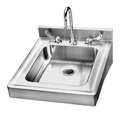 Just Manufacturing Sink, SS, 23-1/2inL x 20inW x 4inH, 18 ga HCL23520-34-J
