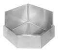 Just Manufacturing 33 in W x 33 in L x 8 in H, Floor Mount, 16 ga. 304 Stainless Steel B33213-J
