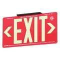 Zoro Select Exit Sign, 8 5/8 in x 15 7/8 in, Plastic 75-7070-B
