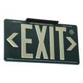 Zoro Select Exit Sign, 8 5/8 in x 15 7/8 in, Plastic GRAN7805