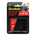 Scotch Reclosable Fastener, Acrylic Adhesive, 3 in, 1 in Wd, Black, 24 PK 64254