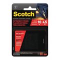 Scotch Reclosable Fastener, Acrylic Adhesive, 1 in, 1 in Wd, Black, 24 PK RFD7021