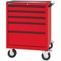 Kennedy Maintenance Pro(TM) Rolling Tool Cabinet, 5 Drawer, Red 295MPR