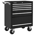 Kennedy Rolling Tool Cabinet, 5 Drawer, Black, 29 in W 295XBK