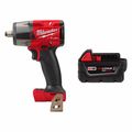 Milwaukee Tool Impact Wrench and Battery, Friction Ring 2962-20, 48-11-1850R