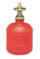 Justrite Dispensing Bottle, 8 oz Capacity, Polyethylene, Red, 3 1/8 in Outside Diameter, FM Approved 14004
