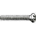 Zoro Select M8-1.25 x 25 mm Phillips Oval Machine Screw, Plain 18-8 Stainless Steel, 25 PK M51320.080.0025