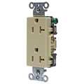 Hubbell 20A Duplex Decorator Receptacle 125VAC 5-20R IV DR20I