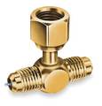 Jb Industries 1/4" Access Valve Tee w/ Flare Nut, PK3 A31854