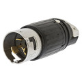Hubbell 50A Twist-Lock Plug 2P 3W 250VAC BK/WT CS8265C