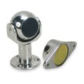 Zoro Select Magnetic Door Holder, Stainless Steel, Holder Base Height: 2 in 3EHX6