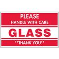 Tapecase 3" x 5" Adhesive Back Shipping Labels, Glass Handle with Care, Pk500 16U865