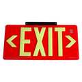 Zoro Select Exit Sign, 8 5/8 in x 15 7/8 in, Plastic GRAN1383