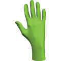 Showa 7705PFT, Nitrile Disposable Gloves, 4 mil Palm, Nitrile, Powder-Free, M (8), 100 PK, Hi-Viz Green 7705PFTM