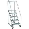 Cotterman 70 in H Stainless Steel Tilt and Roll Ladder, 4 Steps, 450 lb Load Capacity 4TS26A3E10B8P6