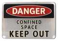 Brady Danger Sign, 7 x 10In, R and BK/WHT, ENG, 104937 104937