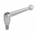 Kipp Adjustable Handle, Size: 4 1/2-13X50 Zinc, Black Satin, Comp: Steel K0116.4A51X50