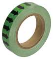 Brady Arrow Tape, Black/Green, 1 In. W, 91412 91412