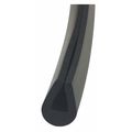 Zoro Select Rubber Edging, Neoprene, 25 ft Length, Non-Adhesive Backing, 3/16 in Overall Width, Style: D ZTRIM-232