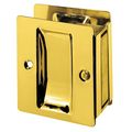 Rockwood Pocket Door Pull Handle, Polished Brass, Clips/Fasteners 890.3