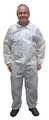 Bodyfilter 95+ Collared Disposable Coveralls, M, 25 PK, White, Laminated Nonwoven, Zipper 4017-M