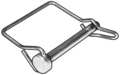 Zoro Select Safety Pin, Low Carbon Steel, Zinc, 5/16 in Pin Dia, 2 1/2 in Usbl L, 2 3/4 in L, 5 PK WWG-312-2500S